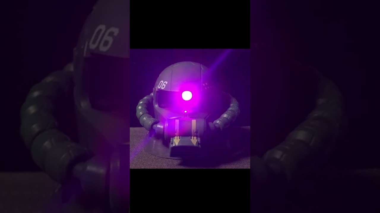 改造レビュー】ザクヘッド7をLED化＆Arduino制御でモノアイ可動化！