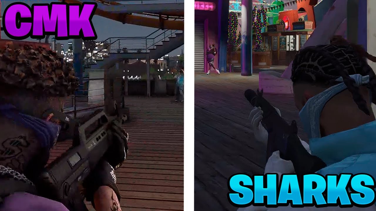 TIROTEO SHARKS vs CMK & SWAT con ARMAS LARGAS en el PIER | DOVUX LIFE
