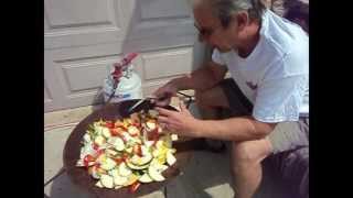 Making Up Supper For Jimmys River Party In The Wok.
