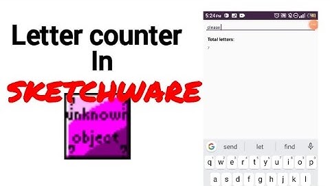 How to count all letters in SKETCHWARE