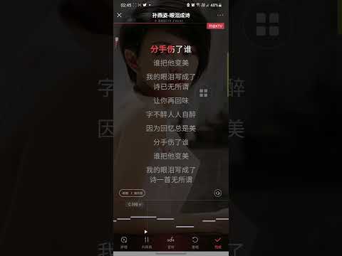 Yan lei cheng shi (KTV) 眼泪成诗 - Stefanie Sun Yan Zi 孙燕姿