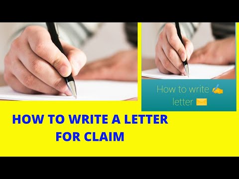 Video: How To Write A Claim For Compensation