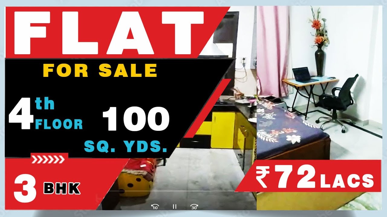 3BHK flat for sale in Johari Farm Gali No. 4, Jamia Nagar. 100 Gaz, 4th