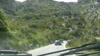 Mallorca Travel: Drive on Narrow Mountain Road towards Sa Calobra with Switchbacks