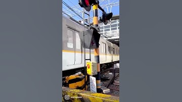 Thumbnail of Japanese railroad crossing raw.  Osaka, Japan.  #japanrailway #japanrailways #fasttrains