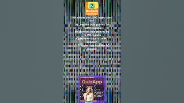 Assembly What does the LDPC instruction do