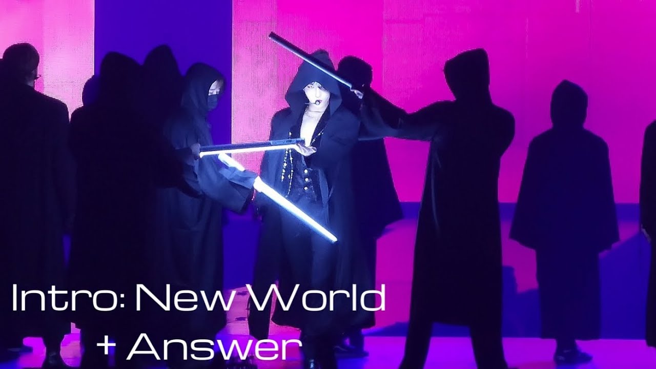 110822 Ateez in Anaheim - Intro New World + Answer