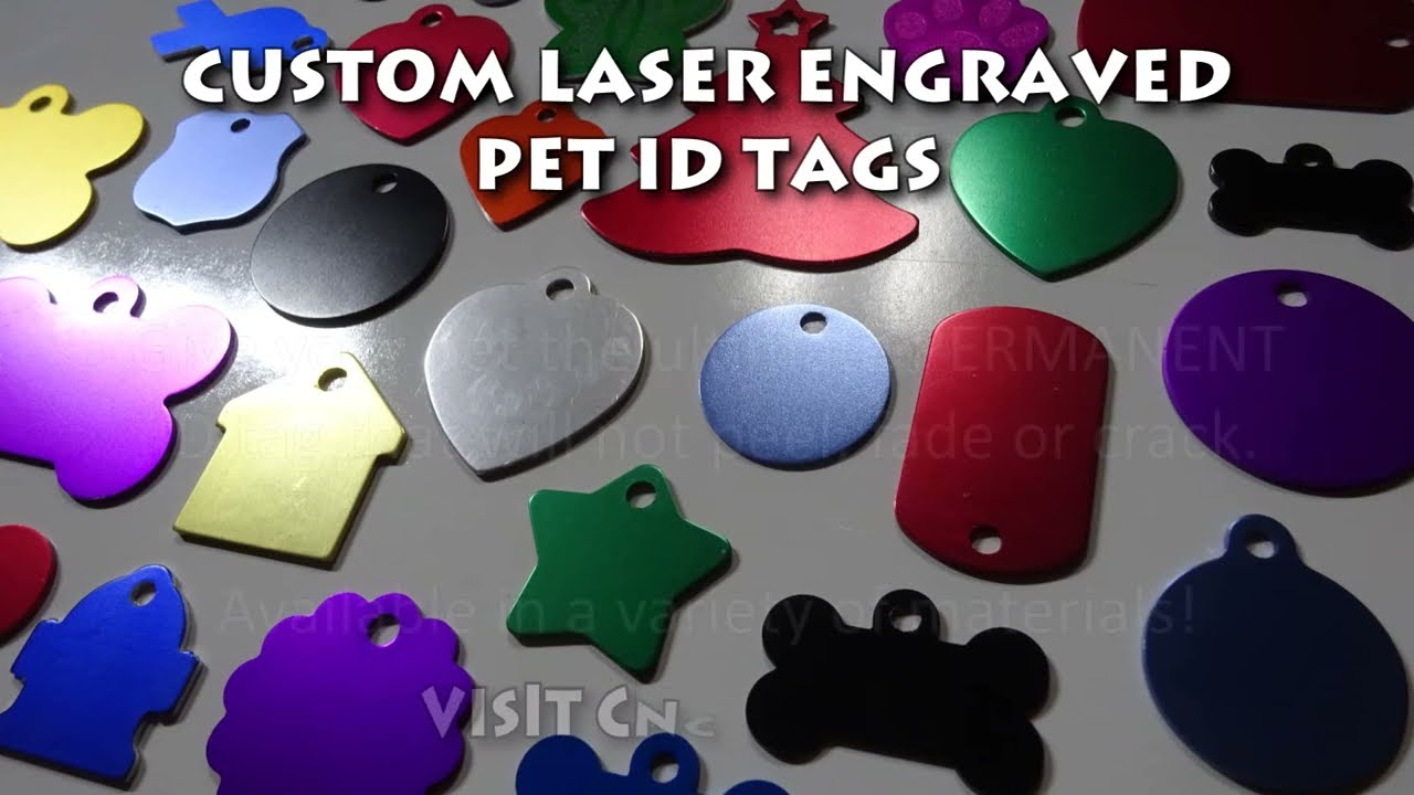 Custom Pet ID Tags: Laser Engraved - YouTube