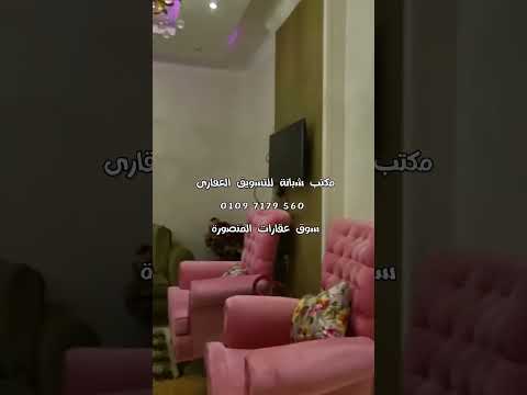 عقارات المنصورة شقه ايجار مفروش الترا سوبر شارع الأديب الرئيسي ساميه الجمل برج أسانسير فيو مفتوح