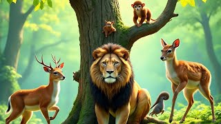 प्राण्यांच्या कथा | सिंह आणि उंदीर | जंगल बुक | Animal Stories in Marath Fairy Tales