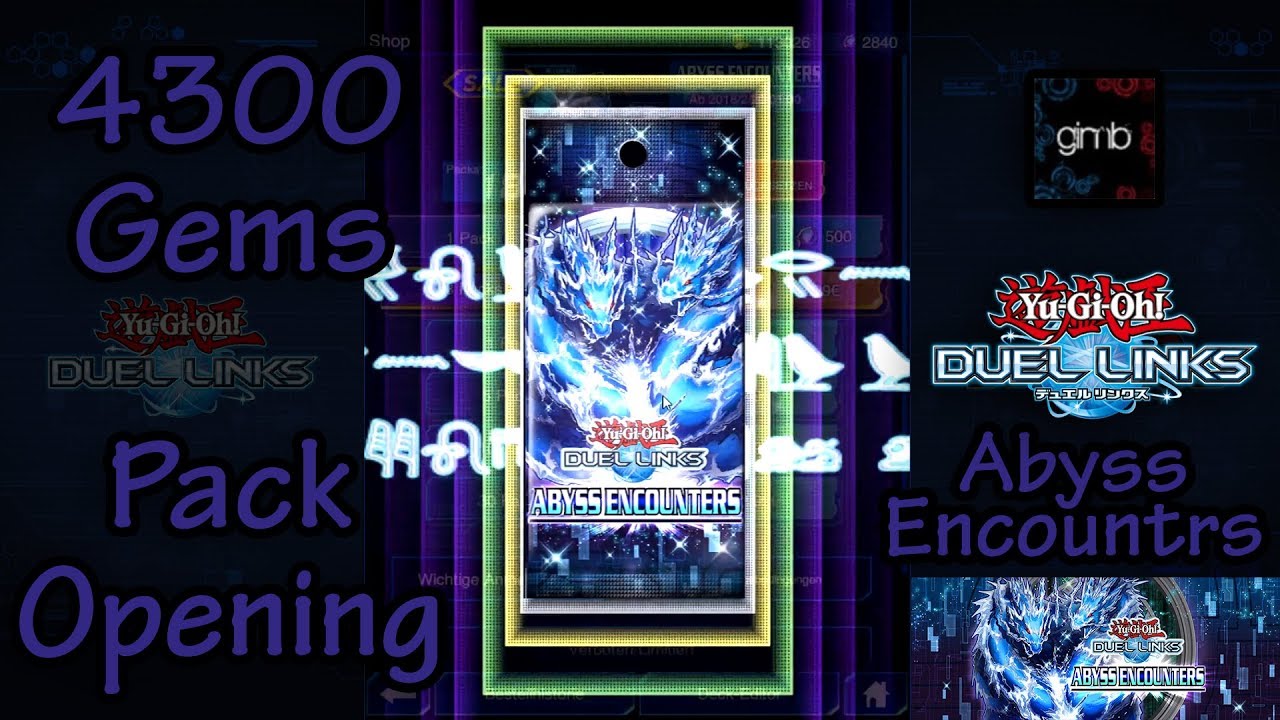 Yugioh Duel Links 4300 Gems Abyss Encounters Pack Opening Review 