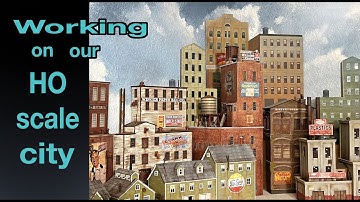 Building a HO scale city building for our model railroad!