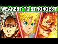 All 7 Sins RANKED from Weakest to Strongest! (Updated) | Seven Deadly Sins / Nanatsu no Taizai