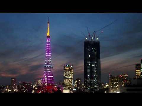 4K LIVE 東京タワーと麻布台ヒルズ/2022.12.28 Tokyo Tower and Roppongi Hills and Azabudai Hills