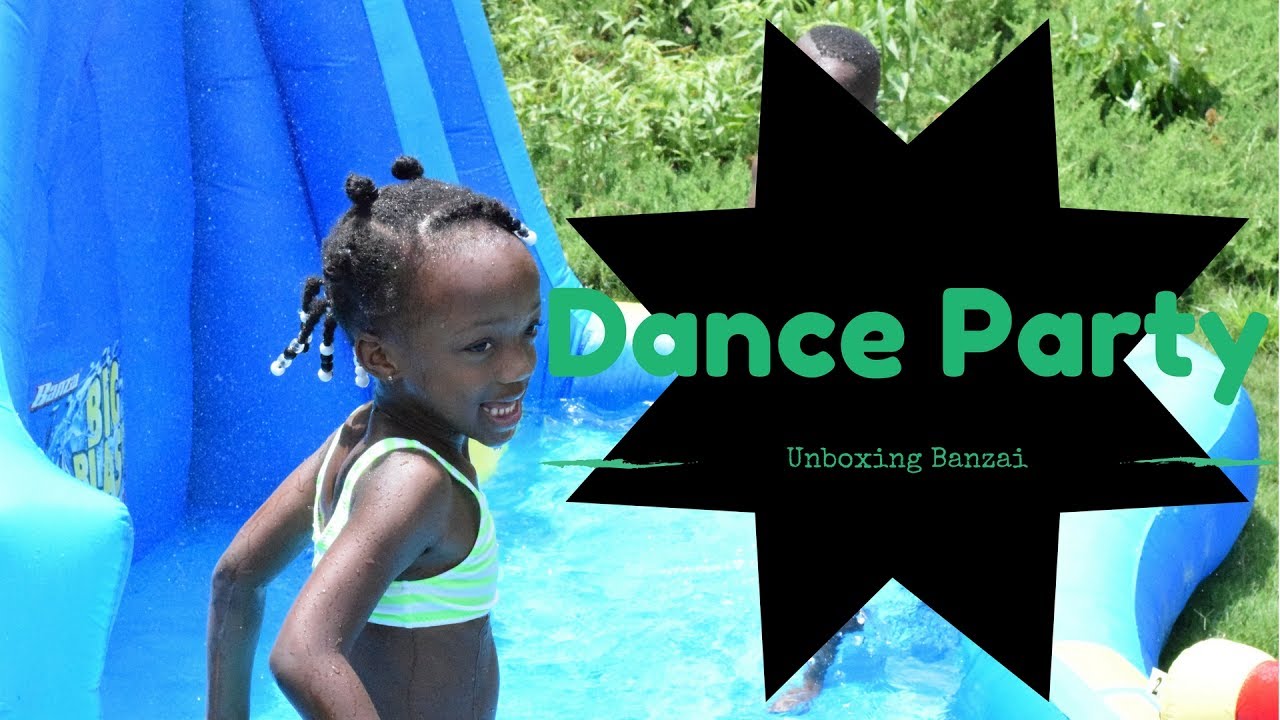 Banzai Water Slide Unboxing Water Park Dance Party Part 2