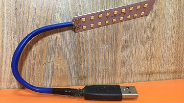 How to make a Powerful  USB LED Lamp For Laptop, Mobile Charger & Power Bank