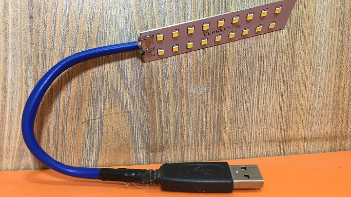 How to make a Powerful  USB LED Lamp For Laptop, Mobile Charger & Power Bank