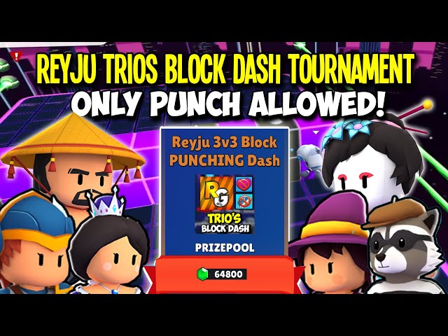 STUMBLE GUYS - REYJU Tournament SOLO BLOCK DASH MAP 40.000 GEMS