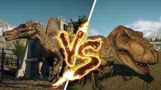 Jurassic World Evolution 2 | Спинозавр против Тираннозавра Рекса