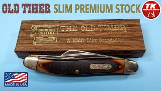 Old Timer 61OT Slim Premium Stock Pocket Knife - USA made from the late 70's. Profile