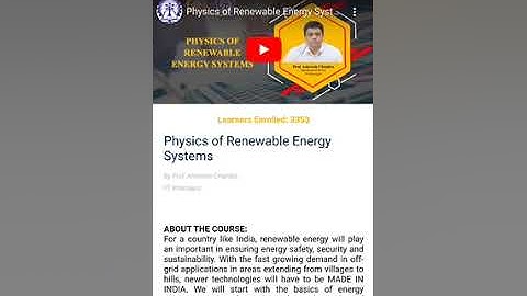 💥WEEK 10💥 🔥🔥PHYSICS OF RENEWABLE ENERGY SYSTEMS ASSIGNMENT ANSWER🔥🔥