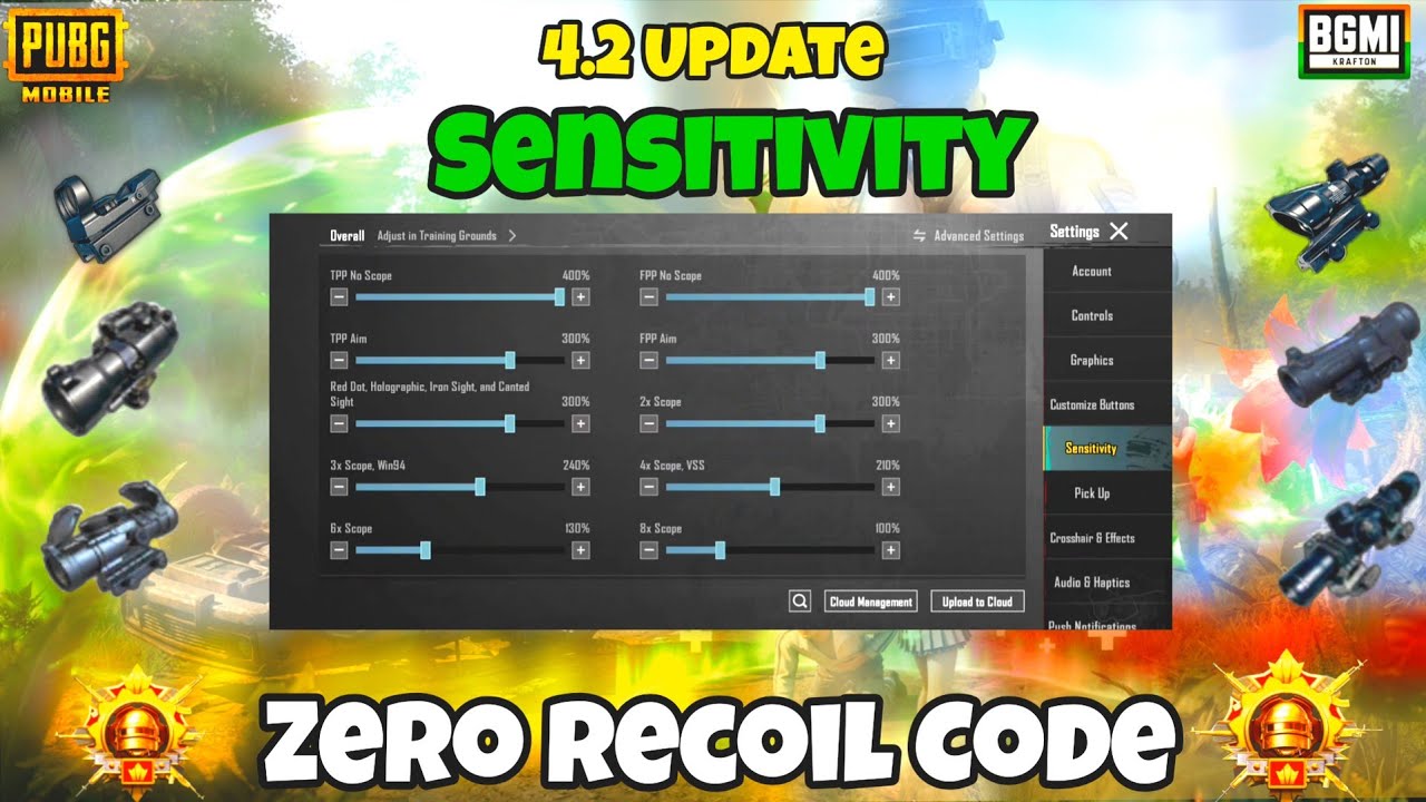 NEW UPDATE 4.2 CODE 🔥 PUBG MOBILE/BGMI SENSITIVITY SETTINGS 2026 | BEST ...