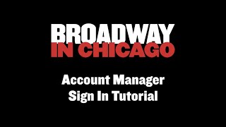 Account Manager Sign In Tutorial