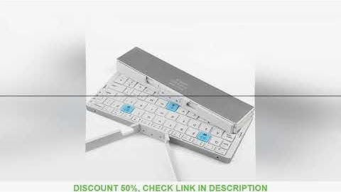Jomaa Foldable Bluetooth Keyboard Rechargeable Keyboard Mini Folding Wireless Keyboard Aluminum Keyp