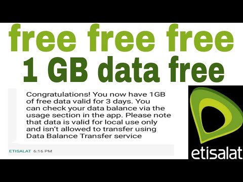 free free free 1GB data free /Etisalat 1GB data free /Dubai Etisalat 1GB #sagar143