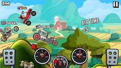 Hill Climb Racing - 8 bit JEEP Walkthrough GamePlay Android iOS/Mini cars and trusks