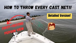 **Detailed Version:** How to Throw Every Cast Net From 4-12ft! Pro Tips + First & Second Person View