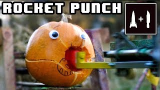 200km/h ROCKET PUNCH -VS- Pumpkin and Jell-O - (3D printed fist)