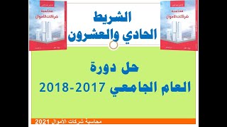 شريط 21 محاسبة شركات الأموال 2021