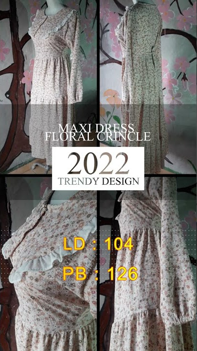 Maxi Dress Floral Crincle Gaes Collection store | Toko Baju Tulang Bawang Barat, Lampung