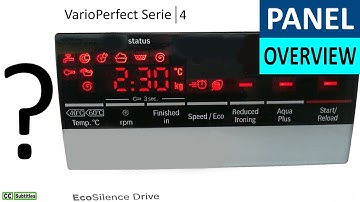 Bosch Wasmachine Display Overzicht Serie 4 VarioPerfect