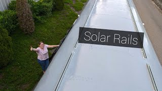 Installing Solar Panel Rails on our Roof | Skoolie Conversion