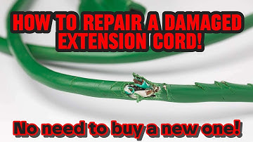 HOW TO REPAIR A DAMAGED EXTENSION CORD!.. #powercord #diy #extensioncord #powertools #repairing