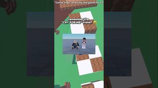 Cry For Me Trend 🤩🔥 #roblox #shorts #trend #fyp