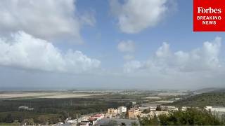 Air Raid Sirens Blare Across Haifa, Israel As Missiles Soar Over City