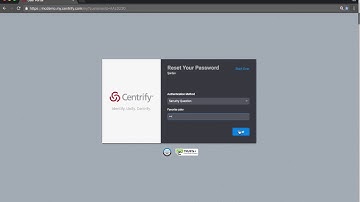 Centrify AD password reset