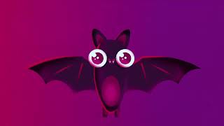 Flying Bat Animated Motion Graphic With Alpha Matte