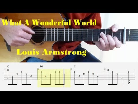 What A Wonderful World - Louis Armstrong - Fingerstyle guitar with tabs