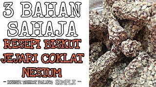 RESEPI BISKUT JEJARI COKLAT NESTUM 3 BAHAN | CHOCOLATE BREADSTICK NESTUM RECIPE 3 INGREDIENTS