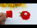 Super easy ribbon flower making - Amazing ribbon flower trick - DIY ribbon flowers