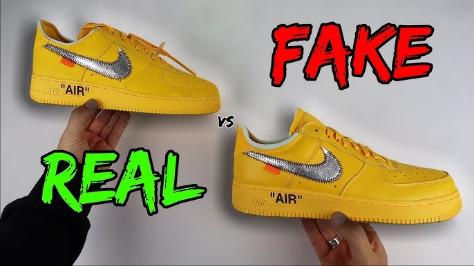 Off White Nike Air Force 1 University Gold Sneaker Unboxing 