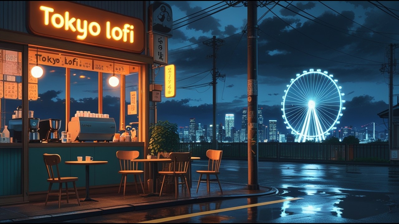 Soft Tokyo Rain for Anxiety 🌙 | 80's Lofi Beats for Stress & Relax