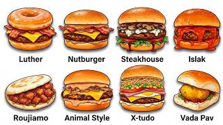 tous les types de hamburger expliquer.