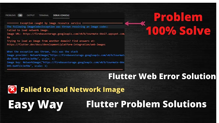 How to fixed Failed to load Network Images Error| Failed to load Network Images In flutter Web