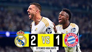 Real Madrid vs Bayern Munich | 2-1 | Extended Highlights and Goals | UCL 2024