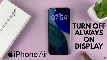 How To Turn OFF Always ON Display On iPhone Air